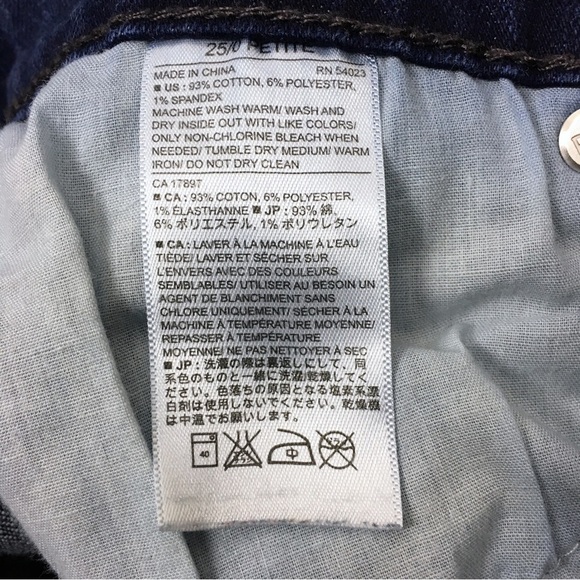 BANANA REPUBLIC Jeans Skinny Fit Dark Wash Slim Stretch Denim Petite Size 25/0P - Picture 7 of 12